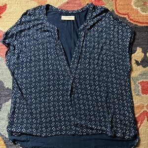 Lucky Brand V-Neck Peasant/Boho Top - Medium